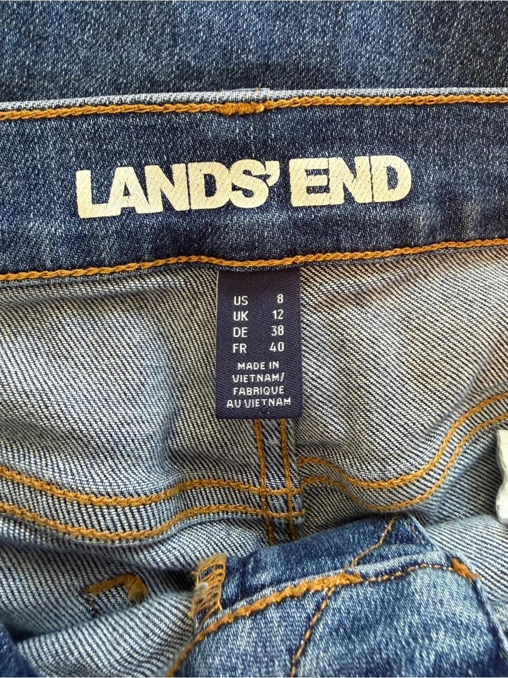 Lands' End Jeans Straight-Leg Blue size 8 - Picture 2 of 10